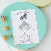 Invitation Cute Little Ballerina Princess Anniversaire Fille