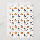 Invitation Cute Little Boo Citrouille et Baby shower de fantô (Dos)