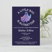 Invitation Cute Little Boo est presque dû Baby shower (Debout devant)