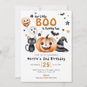 Invitation Cute Little BOO Halloween Thème 2ème anniversaire (Devant)