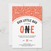 Invitation Cute Little Boo Premier Anniversaire Halloween (Devant)