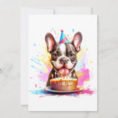 Invitation Cute Little Boston Terrier fête d'anniversaire (Dos)