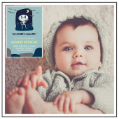 Invitation Cute Little bot Skull Boy Halloween 1er Anniversai