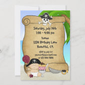 Invitation Cute Little Buccaneer ~ 1er anniversaire de Pirate (Dos)