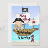 Invitation Cute Little Buccaneer ~ Pirate 1er Anniversaire (Devant)
