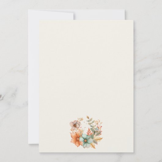 Invitation Cute Little Citrouille Automne Automne Automne Aut (Dos)