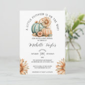 Invitation Cute Little Citrouille Automne Automne Automne Aut (Debout devant)