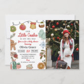 Invitation Cute Little Cookie Baby shower de Noël Photo (Devant)