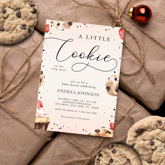 Invitation Cute Little Cookie est sur le Baby shower Way Crea