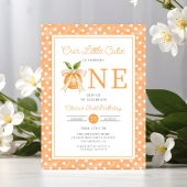 Invitation Cute Little Cutie Orange Citrus 1er anniversaire