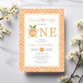 Invitation Cute Little Cutie Orange Citrus 1er anniversaire