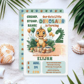 Invitation Cute Little Dinosaur Boy 2e fête d'anniversaire