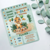 Invitation Cute Little Dinosaur Garçon 1ère fête d'anniversai