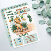 Invitation Cute Little Dinosaur Garçon 1ère fête d'anniversai
