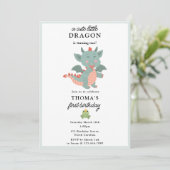 Invitation Cute Little Dragon Boy Anniversaire de enfant Part (Debout devant)