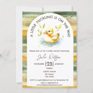 Invitation Cute Little Duckling est sur la voie de l'égalité