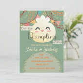 Invitation Cute Little Dumpling Premier Anniversaire Invitati (Debout devant)