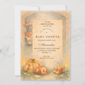 Invitation Cute Little Firefighter Baby Shower (Devant)