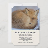 Invitation Cute Little Fox Curtup fête d'anniversaire (Devant)