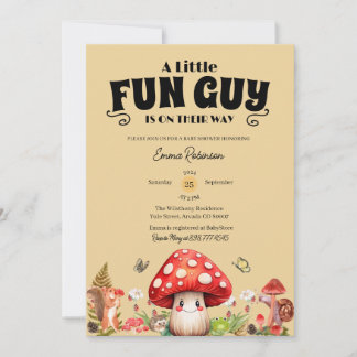 Invitation Cute Little Fun Guy Baby shower d'escargot d'autom