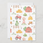 Invitation Cute Little Kids Farm fête d'anniversaire (Dos)