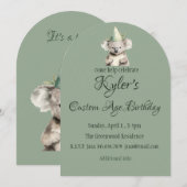 Invitation Cute Little Koala Ours animal australien Anniversa (Devant / Derrière)