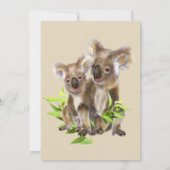 Invitation Cute Little Koala Ours animal australien Anniversa (Dos)