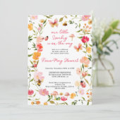 Invitation Cute Little Lovebug Spring Garden Baby Shower (Debout devant)