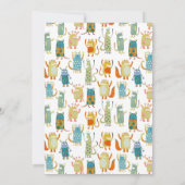 Invitation Cute Little Monsters C'est un Baby shower garçon (Dos)