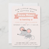 Invitation Cute Little Mouse - Fête Anniversaire de enfant (Devant)