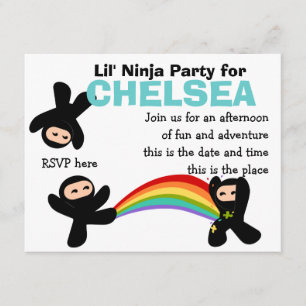 Invitation Cute Little Ninjas