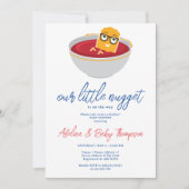 Invitation Cute Little Nugget Poulet Nugget Bébé Garçon Douch (Devant)
