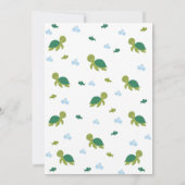 Invitation Cute Little Sea Turtle & fête d'anniversaire (Dos)