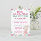 Invitation Cute Little Souse Aquarelle Anniversaire Invitatio (Debout devant)