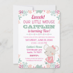 Invitation Cute Little Souse Aquarelle Anniversaire Invitatio