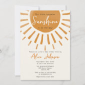 Invitation Cute Little Sunshine Boho Baby shower photo (Devant)