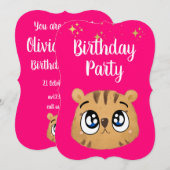 Invitation cute little tiger (Devant / Derrière)
