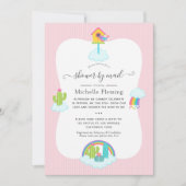 Invitation Cute Llama Baby shower par courrier (Devant)