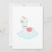 Invitation Cute Llama Baby shower par courrier (Dos)