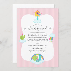 Invitation Cute Llama Baby shower par courrier