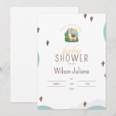 Invitation Cute Llama Mexican Fiesta Thème Baby shower (Devant / Derrière)
