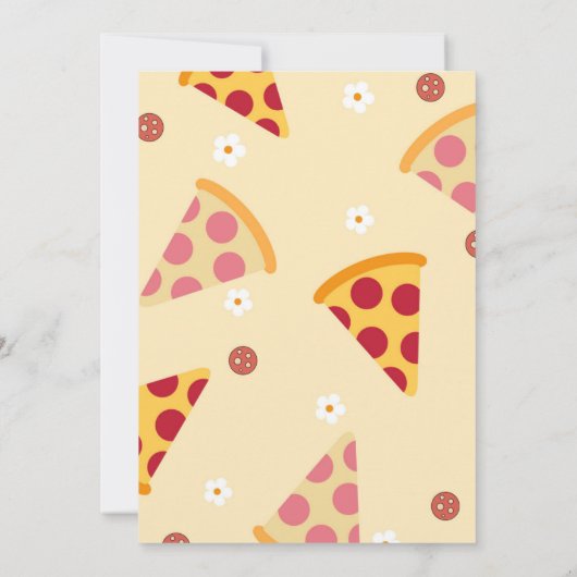 Invitation Cute Lote You Two Pizzas Deuxième fête d'anniversa (Dos)