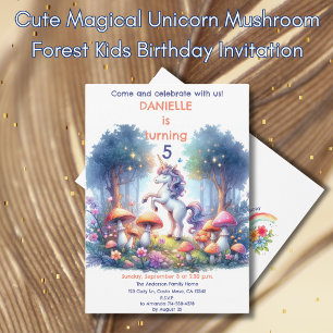 Invitation Cute Magical Unicorn Anniversaire de enfant de la