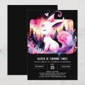 Invitation Cute Magique Chat Anniversaire (Devant / Derrière)