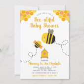 Invitation Cute maman à Bee Baby shower Whimsical Kawaii (Devant)