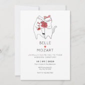 Invitation Cute mariage couple chat (Devant)