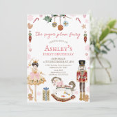 Invitation Cute Marron Sugar Plum Fairy Nutcracker Anniversai (Debout devant)