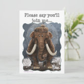 Invitation Cute Mastodon (Debout devant)