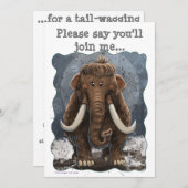 Invitation Cute Mastodon (Devant / Derrière)