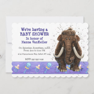 Invitation Cute Mastodon